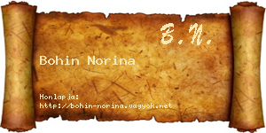 Bohin Norina névjegykártya